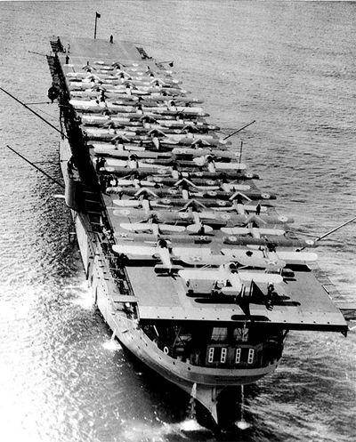 太平洋战争早期美军的“全甲板攻击”航母战术
