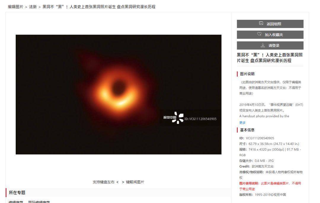 视觉中国是什么鬼，凭什么他们有黑洞照片的版权？